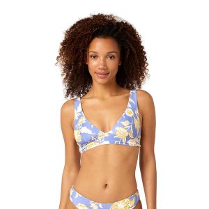 Góra od stroju kąpielowego Rip Curl Ocean Together Halter Revo 70. Niebieskie bikini Rip Curl, bez wzorów. Za 83,99 zł.