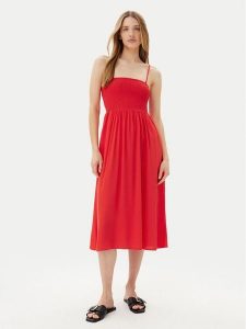 Vero Moda Sukienka letnia Easy 10328766 Czerwony Regular Fit. Czerwone kombinezony Vero Moda, na lato, xs, bez wzorów, z wiskozy, bez kołnierzyka, bez ramiączek. Za 109,99 zł.