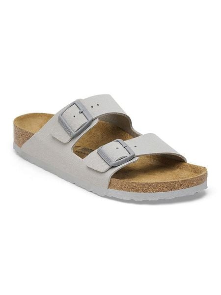 Birkenstock Klapki "Arizona" w kolorze szarym rozmiar: 40. Szare klapki Birkenstock, bez wzorów, z otwartym noskiem, bez obcasa. Za 333,81 zł.