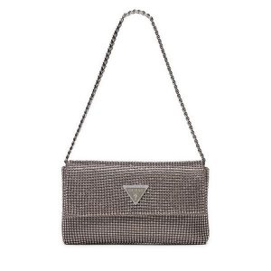 Torebka Guess. Szare torebki klasyczne Guess, z aplikacjami, bez dodatków. Za 479,99 zł.