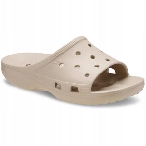 Klapki Dla Dorosłych Crocs Saturday Slide. Czerwone klapki Crocs, bez wzorów, z materiału, bez obcasa. Za 139,99 zł.