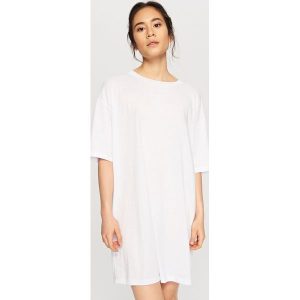 Sukienka oversize - Biały. Białe kombinezony marki Reserved, m. W wyprzedaży za 29,99 zł.