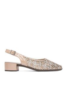 Rieker Czółenka CEO-47078-90 Złoty. Żółte czółenka Rieker, bez wzorów, ze skóry, bez obcasa, bez zapięcia. Za 319,99 zł.