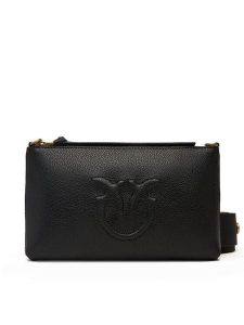 PINKO Torebka Flat Horizontal Mini AI 25-26 104277 A29Q Czarny. Czarne torebki klasyczne Pinko, bez wzorów, ze skóry, bez dodatków. Za 699,99 zł.