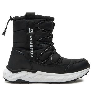 Śniegowce Alpine Pro. Czarne buty zimowe Alpine Pro, bez obcasa, bez zapięcia. Za 399,99 zł.