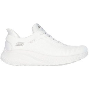 Adidasy Skechers Bobs Squad Chaos - C, Kobiety. Białe buty sportowe Skechers, bez wzorów, z materiału, bez zapięcia, trekkingowe. Za 326,00 zł.