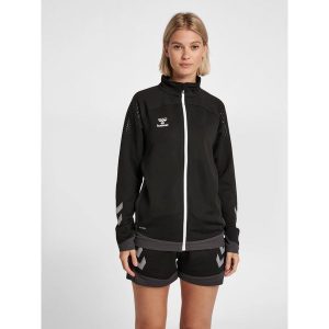 Bluza do piłki ręcznej damska Hummel hml LEAD poly zapinana na zamek. Czerwone bluzy Hummel, m, bez wzorów, bez kaptura. W wyprzedaży za 123,00 zł.