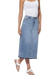 Heine Spódnica dżinsowa w kolorze błękitnym rozmiar: 48. Niebieskie spódnice Heine, na co dzień, bez wzorów, klasyczne, midi. Za 100,04 zł.