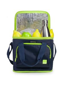 Ibili Torba termiczna w kolorze zielono-granatowym - (S)23 x (W)14 x (G)19 cm rozmiar: onesize. Niebieskie shopper bag Ibili, bez wzorów, z materiału, na ramię, bez dodatków. Za 65,85 zł.