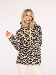 Zwillingsherz Bluza "Leo" w kolorze beżowo-czarnym rozmiar: L/XL. Brązowe bluzy Zwillingsherz, l, bez wzorów, z bawełny, z kapturem. Za 221,95 zł.