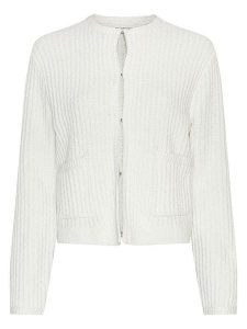 MOSS COPENHAGEN Kardigan "Gillie" w kolorze białym rozmiar: L/XL. Białe kardigany Moss Copenhagen, ze splotem. Za 174,95 zł.