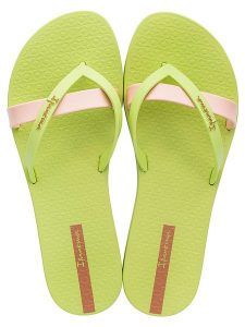 Ipanema Japonki w kolorze zielonym rozmiar: 35/36. Zielone klapki Ipanema, bez wzorów, z otwartym noskiem, bez obcasa. Za 21,66 zł.