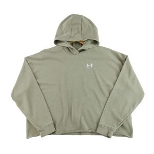 Second life - Bluza z kapturem dla kobiet - Jak nowy. Zielone bluzy Under Armour, bez wzorów, z kapturem. Za 97,25 zł.