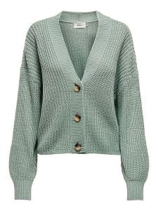 ONLY Kardigan "Carol" w kolorze zielonym rozmiar: L. Zielone swetry oversize ONLY, l, bez wzorów, bez ramiączek. Za 97,05 zł.