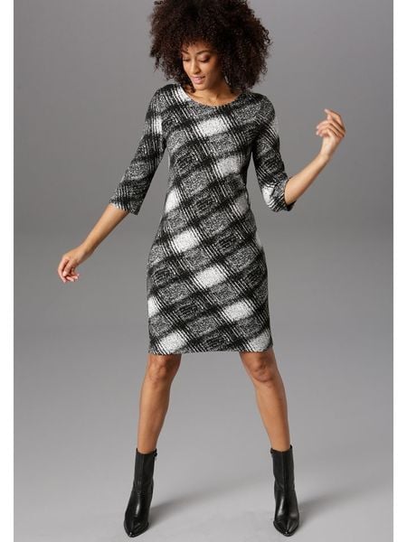 Aniston Sukienka w kolorze szarym rozmiar: 48. Szare sukienki Aniston, bez wzorów, bez kołnierzyka, bez ramiączek, mini. Za 95,92 zł.