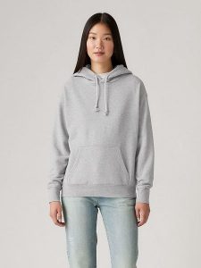 Levi´s Bluza w kolorze jasnoszarym rozmiar: L. Szare bluzy l, bez wzorów, z bawełny, z kapturem. Za 131,74 zł.