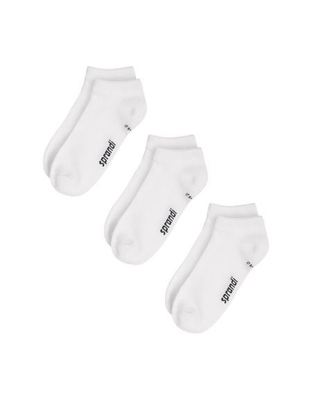 Sprandi Skarpety krótkie 0MB-003-AW23 (3-pack) Biały. Białe skarpetki Sprandi, bez wzorów, z bawełny. Za 39,99 zł.