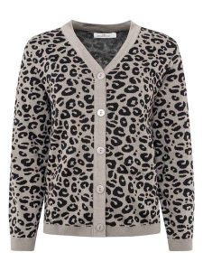 Zwillingsherz Kardigan "Leo" w kolorze czarno-szarym rozmiar: S/M. Czarne kardigany Zwillingsherz, z bawełny. Za 165,99 zł.