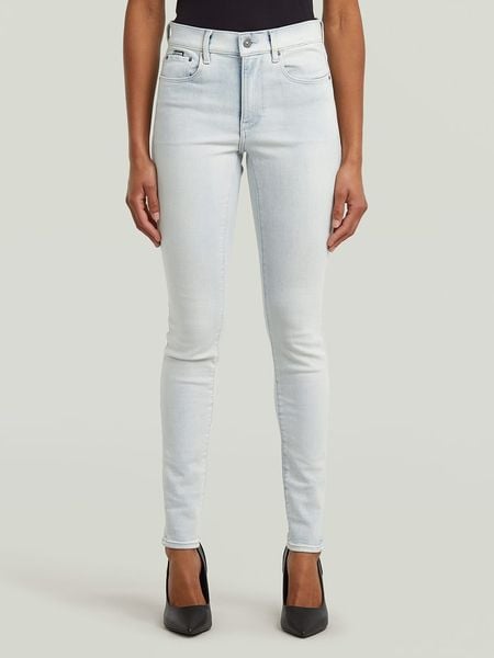 G-Star Dżinsy "3301" - Skinny fit - w kolorze błękitnym rozmiar: W30/L32. Niebieskie jeansy G-Star, z aplikacjami, ze skóry. Za 219,08 zł.