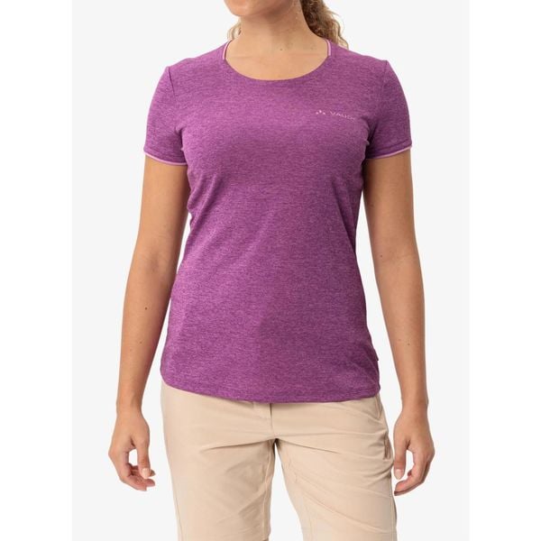 Koszulka szybkoschnąca damska Vaude Essential T-Shirt. Czerwone koszulki sportowe Vaude, bez wzorów, bez ramiączek. Za 118,99 zł.