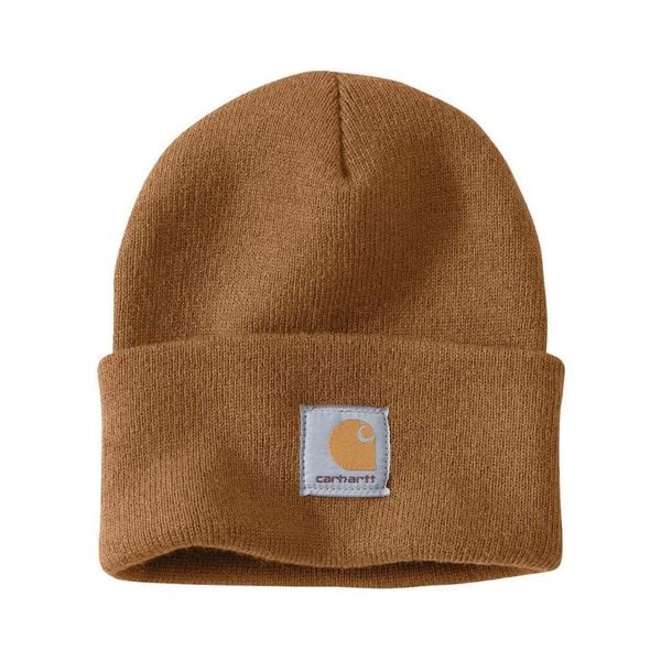 Czapka zimowa Carhartt Acrylic Watch Hat. Brązowe czapki CARHARTT, bez wzorów, sportowe. Za 68,74 zł.