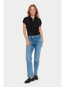 SAINT TROPEZ Bluzka w kolorze czarnym rozmiar: XL. Czarne bluzki Saint Tropez, xl, bez wzorów, bez kołnierzyka, bez ramiączek. Za 130,99 zł.