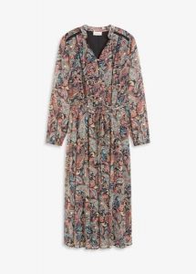 Sukienka szyfonowa we wzór paisley. Czarne sukienki bonprix, bez wzorów, z szyfonu, bez kołnierzyka, bez ramiączek. Za 249,99 zł.