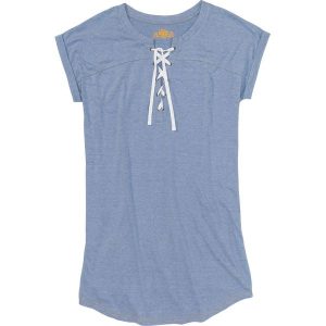 Koszula nocna oversize z materiału w optyce dżinsu bonprix niebieski dżins melanż. Koszule nocne marki bonprix. Za 49,99 zł.