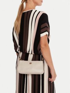 PINKO Torebka Half Moon Baguette Mini AI 25-26 PLTT 105069 A0QO Écru. Torebki klasyczne Pinko, bez wzorów, ze skóry, bez dodatków. Za 659,99 zł.