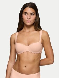 Triumph Biustonosz balkonetka Make-Up Illusion 10217849 Różowy. Czerwone biustonosze Triumph, bez wzorów, z syntetyku. Za 96,90 zł.