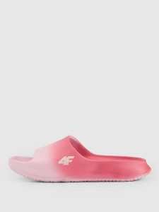 4F Klapki damskie - różowe 41. Czerwone klapki 4f, bez wzorów, z materiału, bez obcasa. Za 79,99 zł.