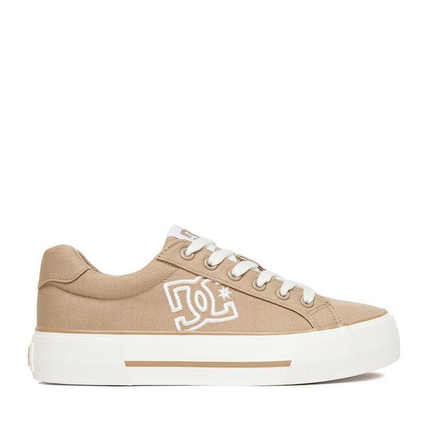 Tenisówki DC Shoes. Brązowe trampki DC Shoes, bez wzorów, bez zapięcia. Za 219,99 zł.