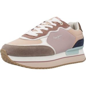Buty PEPE JEANS RUSPER COMBI W Rose. Czerwone buty trekkingowe Pepe Jeans, z jeansu, bez zapięcia. Za 331,99 zł.