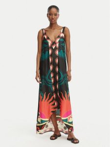 Maaji Sukienka letnia Lowry PT2309CLD004 Czarny Regular Fit. Czarne sukienki Maaji, na lato, l, bez wzorów, z wiskozy, bez kołnierzyka, bez ramiączek. Za 549,99 zł.