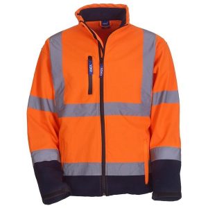 Kurtka Ochronna Soft Shell Dla Dorosłych Unisex Band & Brace HiVis. Brązowe kurtki YOKO, xl, bez wzorów, bez kaptura. Za 375,99 zł.