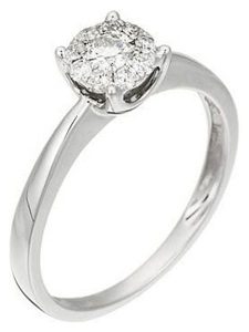 LE DIAMANTAIRE Złoty pierścionek "Brillant Luciana" z diamentami rozmiar: 50. Szare pierścionki LE DIAMANTAIRE, z diamentem, złote. Za 1 509,95 zł.