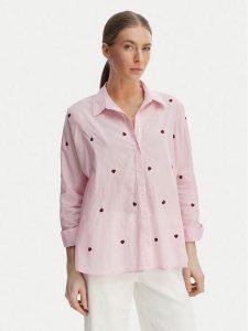 ONLY Koszula 15283743 Różowy Box Fit. Czerwone koszule ONLY, l, bez wzorów, z bawełny, bez kołnierzyka, bez ramiączek. Za 189,99 zł.