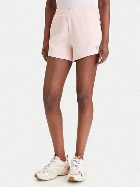 Guess Szorty sportowe V6GD14 K3090 Różowy Regular Fit. Czerwone spodenki sportowe Guess, s, z aplikacjami, z syntetyku. Za 219,99 zł.