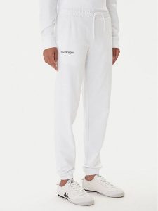 Kappa Spodnie dresowe Festa 331M34W Biały Regular Fit. Białe spodnie dresowe Kappa, l, bez wzorów, z bawełny. Za 129,99 zł.