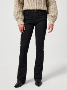 DAMSKIE SPODNIE WRANGLER BOOTCUT DRAINPIPE 112358412. Jeansy Wrangler, bez wzorów, z jeansu. Za 199,99 zł.