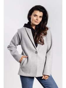 Awama Kurtka przejściowa w kolorze szarym rozmiar: M. Szare kurtki Awama, m, bez wzorów, bez kaptura. Za 206,42 zł.