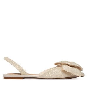 Baleriny Steve Madden. Białe balerinki Steve Madden, bez wzorów, bez obcasa, bez zapięcia. Za 407,99 zł.