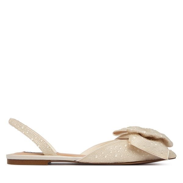 Baleriny Steve Madden. Białe balerinki Steve Madden, bez wzorów, bez obcasa, bez zapięcia. Za 407,99 zł.