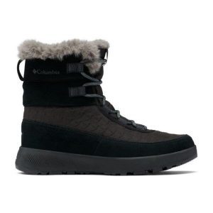 Buty zimowe damskie, Columbia Slopeside Peak Luxe. Czarne buty trekkingowe Columbia, bez zapięcia. Za 505,99 zł.