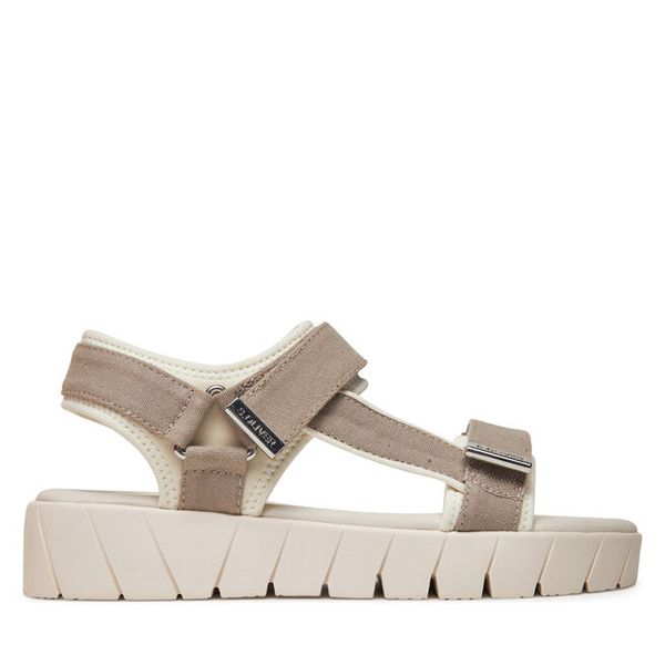 Sandały s.Oliver. Brązowe sandały s.Oliver, bez wzorów, bez obcasa, na koturnie, bez zapięcia. Za 299,99 zł.