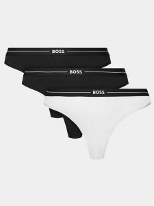 Boss Komplet 3 par stringów 50510030 Biały. Białe komplety bielizny Boss, bez wzorów, z bawełny. Za 219,99 zł.