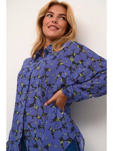 Kaffe Koszula w kolorze niebieskim rozmiar: 36. Niebieskie koszule Kaffe, bez wzorów, bez kołnierzyka, bez ramiączek. Za 60,73 zł.