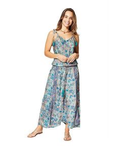 Aller Simplement Kombinezon w kolorze niebiesko-fioletowym rozmiar: 34-40. Niebieskie kombinezony Aller Simplement, bez wzorów, klasyczne, bez kołnierzyka, bez ramiączek. Za 78,99 zł.