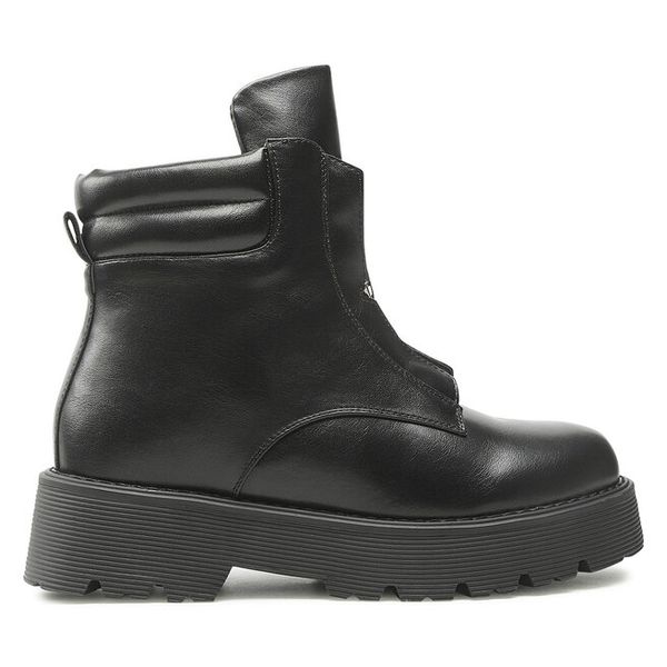 Botki Jenny Fairy. Czarne botki Jenny Fairy, bez wzorów, bez obcasa, na płaskiej podeszwie, bez zapięcia. Za 199,99 zł.