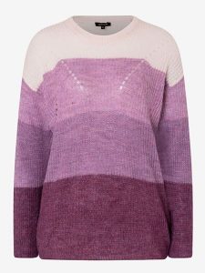 More & More Sweter w kolorze fioletowo-jasnoróżowym rozmiar: 38. Różowe swetry oversize More & More, bez wzorów, z wełny, bez ramiączek. Za 87,81 zł.